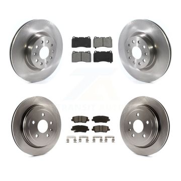 Front Rear Brake Rotor And Semi-Metallic Pad Kit For Cadillac CTS With 18" Factory Wheels K8S-102896