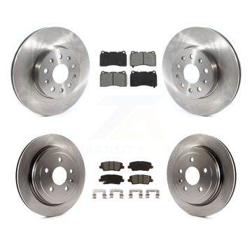 Front Rear Disc Brake Rotors And Semi-Metallic Pads Kit For Cadillac CTS K8S-102897