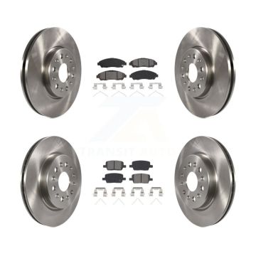 Front Rear Disc Brake Rotor Semi-Metallic Pad Kit For Chevrolet Traverse GMC Acadia Buick K8S-102900
