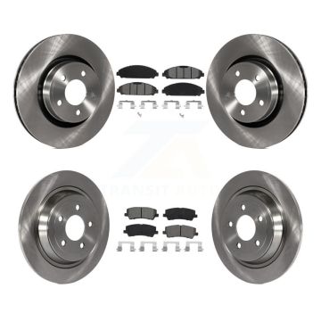 Front Rear Disc Brake Rotors And Semi-Metallic Pads Kit For Ford Mustang V6 with 3.7L K8S-102902
