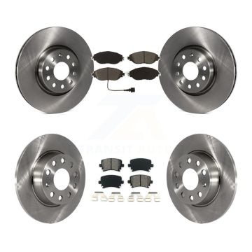 Front Rear Brake Rotors Semi-Metallic Pad Kit For Volkswagen GTI With Performance Package K8S-102908