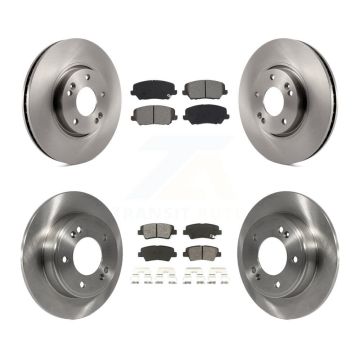 Front Rear Disc Brake Rotors And Semi-Metallic Pads Kit For Kia Forte Forte5 K8S-102910
