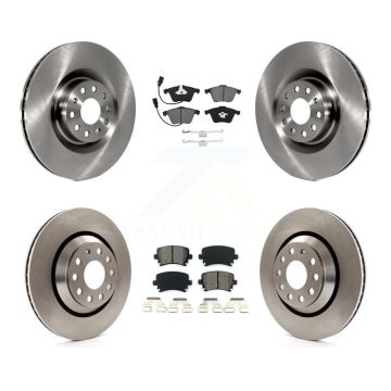 Front Rear Disc Brake Rotor And Semi-Metallic Pad Kit For Volkswagen Passat CC Golf R R32 K8S-102913