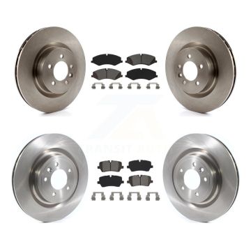 Front Rear Disc Brake Rotors & Semi-Metallic Pad Kit For Land Rover Range Sport Discovery K8S-102917