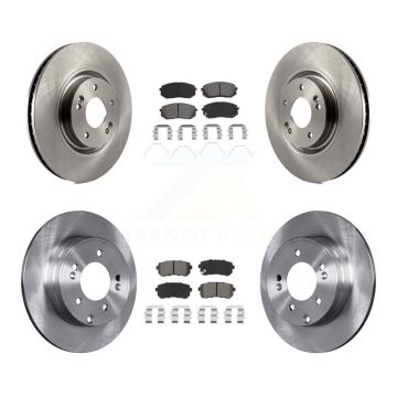 Front Rear Brake Rotor And Semi-Metallic Pad Kit For Kia Optima With Manual Parking K8S-102928