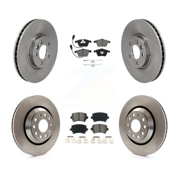 Front Rear Disc Brake Rotors And Semi-Metallic Pads Kit For Volkswagen CC K8S-102931