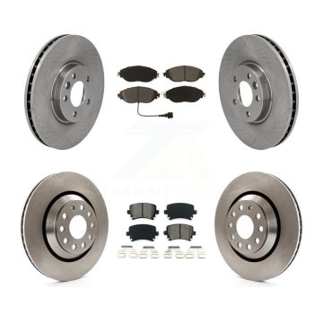 Front Rear Disc Brake Rotors And Semi-Metallic Pads Kit For Volkswagen CC AWD K8S-102932