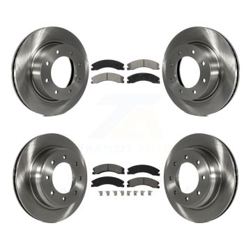 Front Rear Brake Rotors & Semi-Metallic Pad Kit For 2012-2021 Nissan NV2500 NV3500 NV1500 K8S-102933
