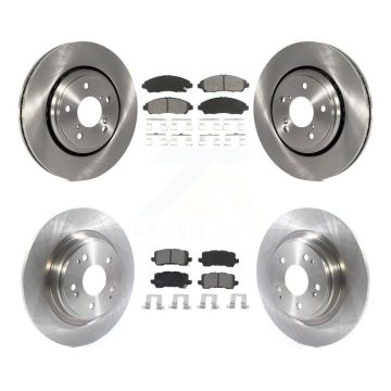 Front Rear Disc Brake Rotors And Semi-Metallic Pads Kit For Acura MDX K8S-102935