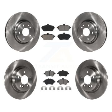 Front Rear Brake Rotors Semi-Metallic Pad Kit For Mercedes-Benz GLA250 CLA250 B250 QX30 B K8S-102938