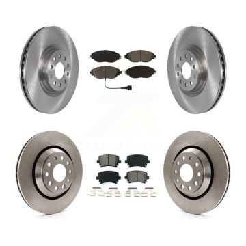 Front Rear Disc Brake Rotors And Semi-Metallic Pads Kit For Volkswagen GTI K8S-102942