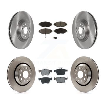Front Rear Brake Rotor & Semi-Metallic Pad Kit For Audi Q3 Volkswagen Golf R Arteon S3 A3 K8S-102943