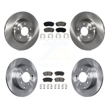 Front Rear Brake Rotor And Semi-Metallic Pad Kit For Kia Optima With Manual Parking K8S-102945