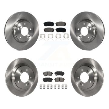 Front Rear Brake Rotor & Semi-Metallic Pad Kit For Kia Optima With Electric Parking K8S-102947