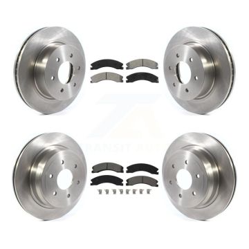 Front Rear Disc Brake Rotors And Semi-Metallic Pads Kit For 2016-2024 Nissan TITAN XD K8S-102950