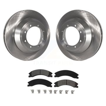 Rear Disc Brake Rotors And Semi-Metallic Pads Kit For Ford E-450 Super Duty K8S-102968