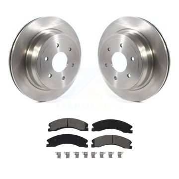 Rear Disc Brake Rotors And Semi-Metallic Pads Kit For 2016-2024 Nissan TITAN XD K8S-102981
