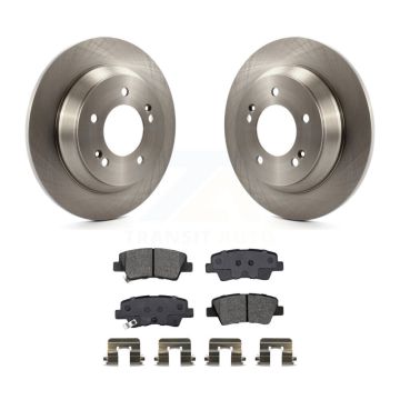 Rear Brake Rotors & Semi-Metallic Pad Kit For 14-17 Kia Rondo With Electric Parking K8S-102992