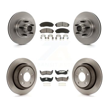 Front Rear Brake Rotors Semi-Metallic Pad Kit For Mazda B2300 With 11-1 4" Diameter Rotor K8S-103071