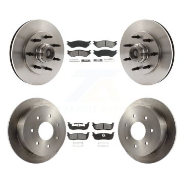 Front Rear Disc Brake Rotors And Semi-Metallic Pads Kit For Ford F-150 F-250 HD K8S-103073