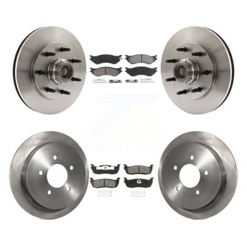 Front Rear Disc Brake Rotors And Semi-Metallic Pads Kit For 2004 Ford F-150 Heritage RWD K8S-103074