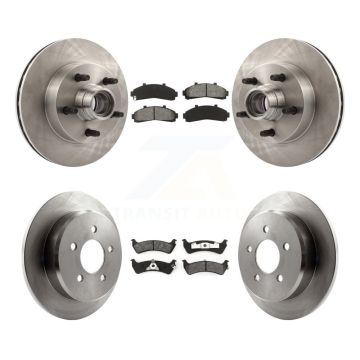 Front Rear Disc Brake Rotors And Semi-Metallic Pads Kit For Ford Ranger K8S-103075