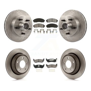 Front Rear Brake Rotor & Semi-Metallic Pad Kit For Mazda B2300 With 10.25" Diameter K8S-103076