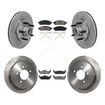 Front Rear Disc Brake Rotors And Semi-Metallic Pads Kit For 2004 Ford F-150 RWD K8S-103081