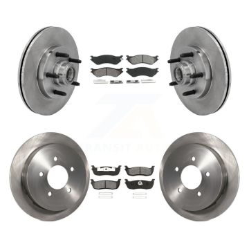 Front Rear Disc Brake Rotors And Semi-Metallic Pads Kit For Ford F-150 Heritage RWD K8S-103083