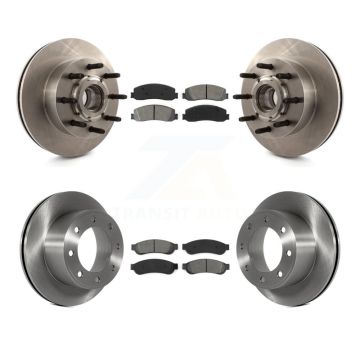 Front Rear Disc Brake Rotor And Semi-Metallic Pad Kit For Ford F-250 Super Duty F-350 RWD K8S-103099