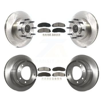 Front Rear Disc Brake Rotors And Semi-Metallic Pads Kit For Ford F-350 Super Duty F-250 K8S-103107