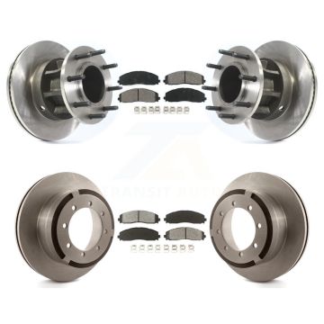 Front Rear Disc Brake Rotors And Semi-Metallic Pads Kit For Ford F-350 Super Duty F-250 K8S-103111