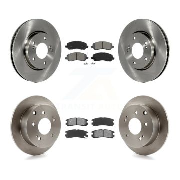 Front Rear Disc Brake Rotors And Semi-Metallic Pads Kit For Mitsubishi Galant K8S-103126