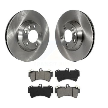 Front Brake Rotors & Semi-Metallic Pad Kit For Audi Q7 Porsche Cayenne Volkswagen Touareg K8S-103151
