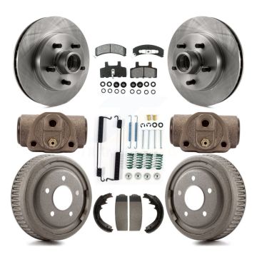 Front Rear Disc Brake Rotor Semi-Metallic Pad Drum Kit (9Pc) For Chevrolet C1500 Suburban K8S-103184