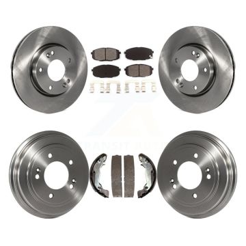 Front Rear Disc Brake Rotors Semi-Metallic Pads And Drum Kit For Hyundai Elantra K8S-103201