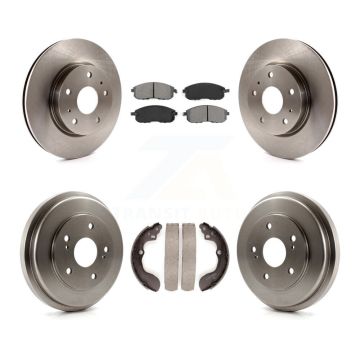 Front Rear Brake Rotor Semi-Metallic Pad & Drum Kit For 07-12 Suzuki SX4 rear brakes K8S-103202