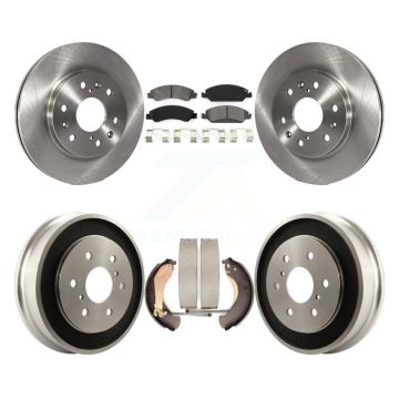 Front Rear Brake Rotor Semi-Metallic Pad Drum Kit For Chevrolet GMC Silverado 1500 Sierra K8S-103204