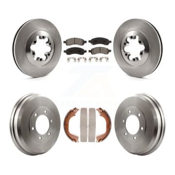 Front Rear Disc Brake Rotors Semi-Metallic Pad Drum Kit For Chevrolet Colorado GMC Canyon K8S-103210