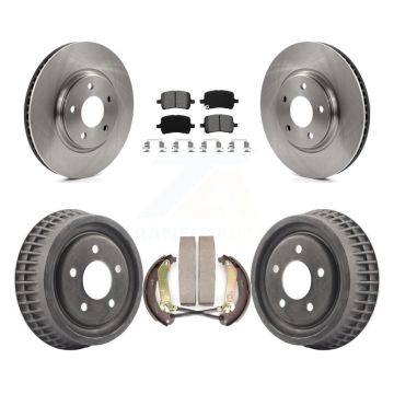 Front Rear Brake Rotor Semi-Metallic Pad & Drum Kit For Chevrolet Malibu rear brakes K8S-103217