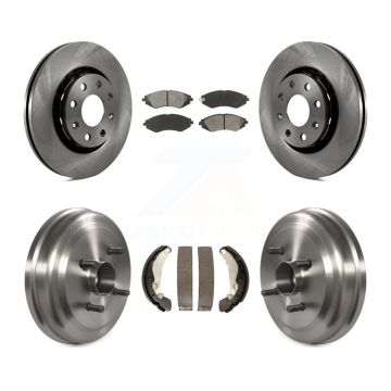 Front Rear Brake Rotor Semi-Metallic Pad & Drum Kit For Chevrolet Aveo Pontiac Aveo5 Wave K8S-103232