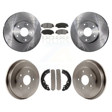 Front Rear Disc Brake Rotors Semi-Metallic Pads And Drum Kit For Honda Accord Fit K8S-103241
