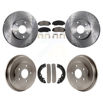 Front Rear Disc Brake Rotors Semi-Metallic Pads And Drum Kit For Honda Civic Accord K8S-103242