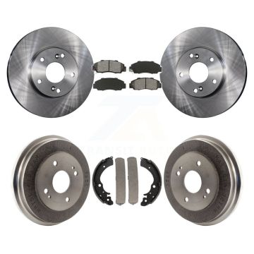 Front Rear Disc Brake Rotors Semi-Metallic Pad & Drum Kit For 1998-2002 Honda Accord 3.0L K8S-103246