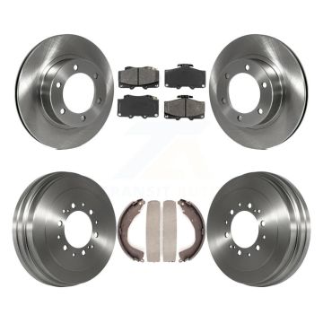 Front Rear Disc Brake Rotors Semi-Metallic Pads And Drum Kit For Toyota 4Runner K8S-103256