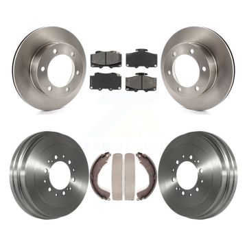 Front Rear Disc Brake Rotors Semi-Metallic Pads And Drum Kit For Toyota 4Runner K8S-103258