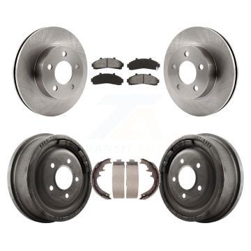 Front Rear Brake Rotor Semi-Metallic Pad & Drum Kit For Ford Ranger Mazda B4000 B3000 4WD K8S-103264