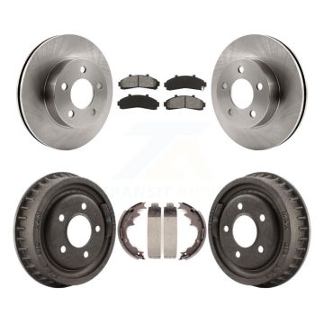 Front Rear Brake Rotor Semi-Metallic Pad & Drum Kit For Ford Ranger Mazda B4000 B3000 4WD K8S-103265