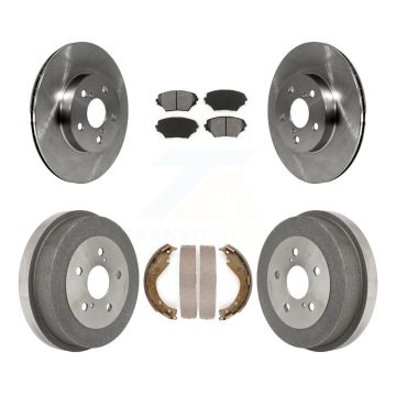 Front Rear Disc Brake Rotors Semi-Metallic Pads And Drum Kit For Toyota RAV4 K8S-103271