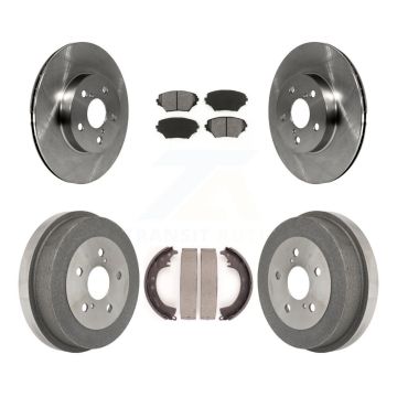 Front Rear Disc Brake Rotors Semi-Metallic Pads And Drum Kit For Toyota RAV4 K8S-103273